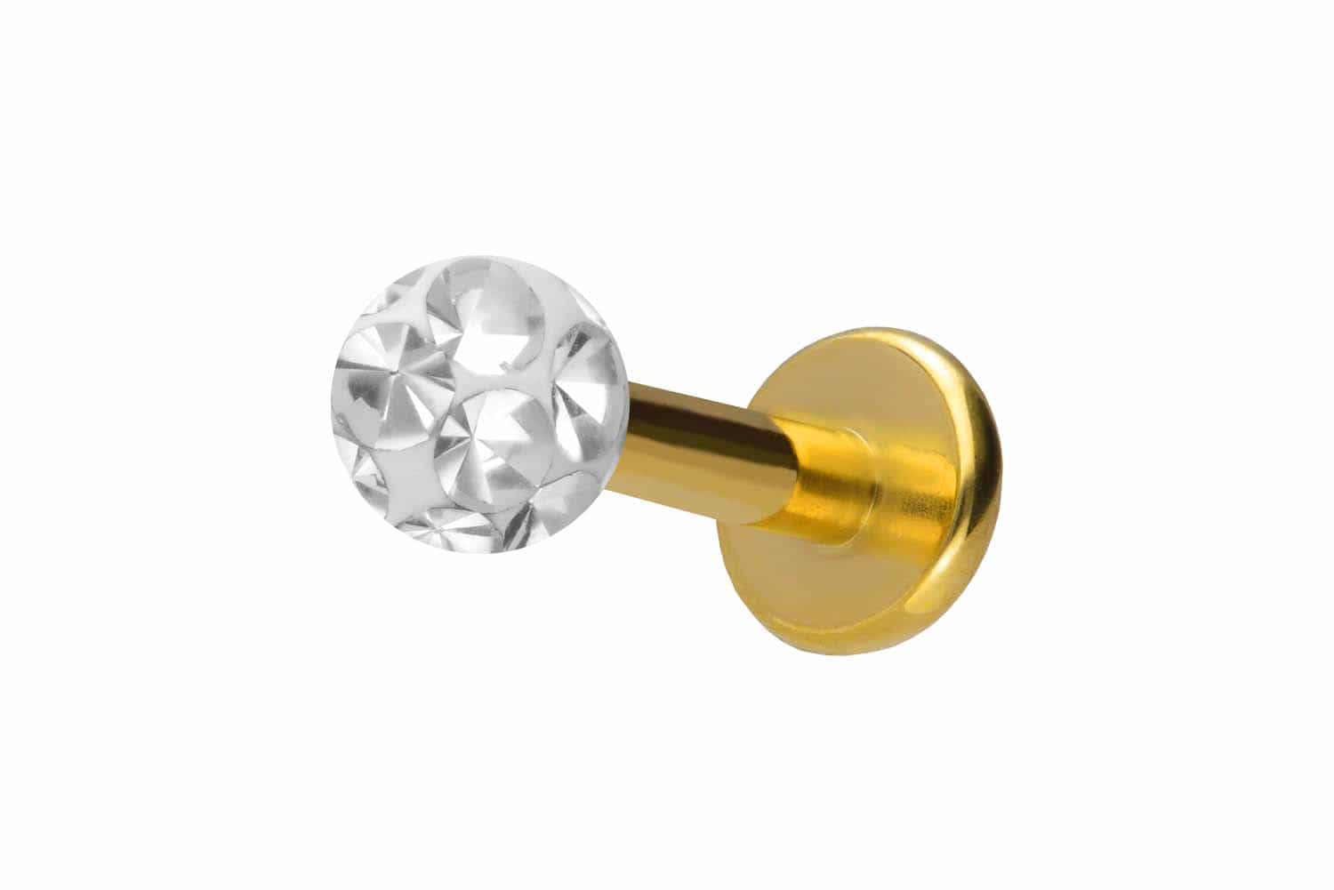 Titan Labret mit Innengewinde EPOXY-KUGEL